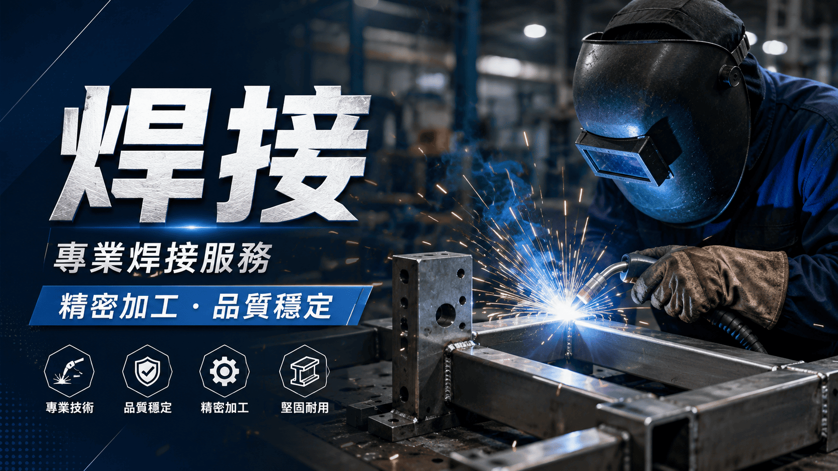 焊接加工是金屬製造、鋼構工程、機械零件、管路、門窗、設備維修與客製金屬製品中重要的製程。