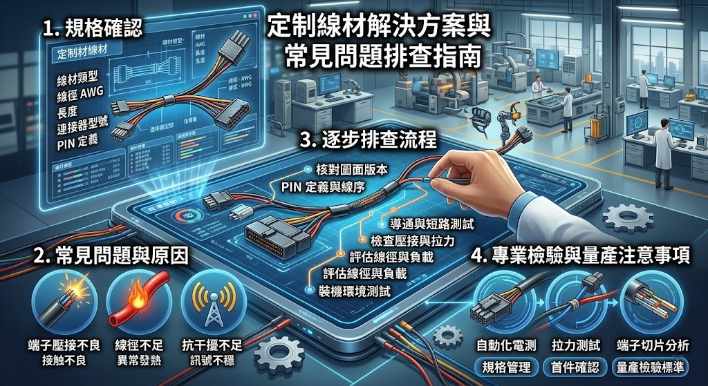 定制线材出現問題怎麼辦?常見原因、排查流程與打樣量產注意事項完整解析
