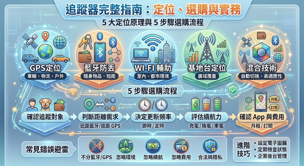 追蹤器是什麼?GPS、藍牙定位原理、用途與選購完整指南
