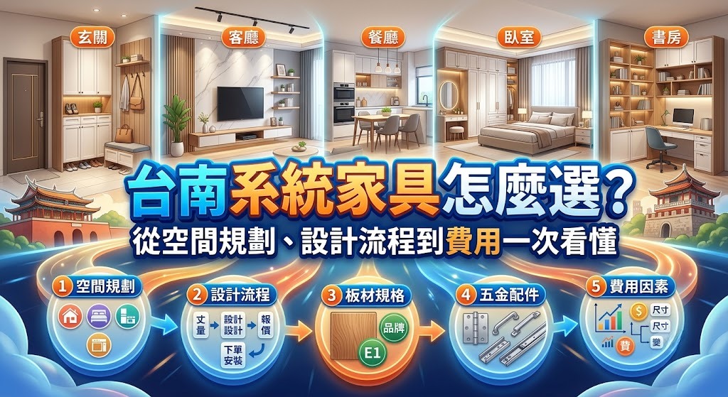 台南系統家具怎麼選？從空間規劃、設計流程到費用一次看懂