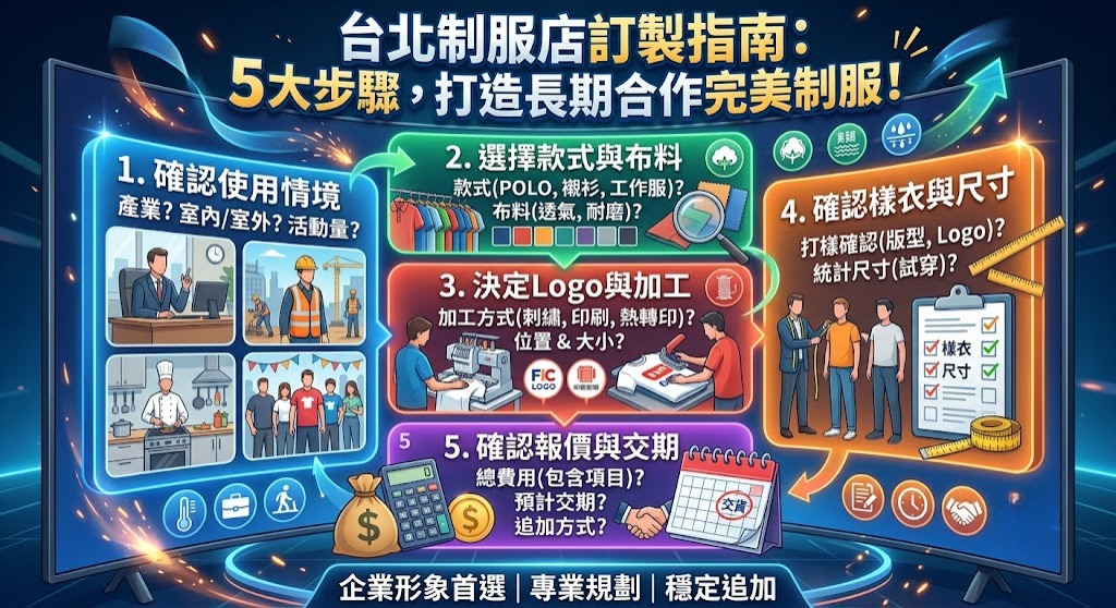 台北制服店怎麼選?制服訂製、團體服材質與製作流程完整指南