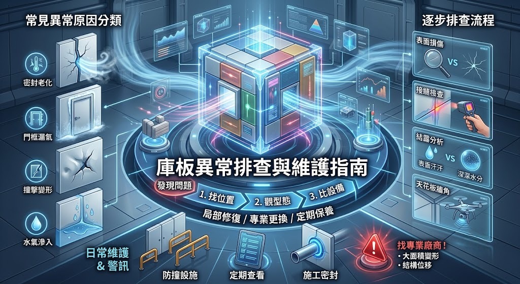 庫板出現異常怎麼辦？漏冷、結露、變形與接縫問題完整排查指南