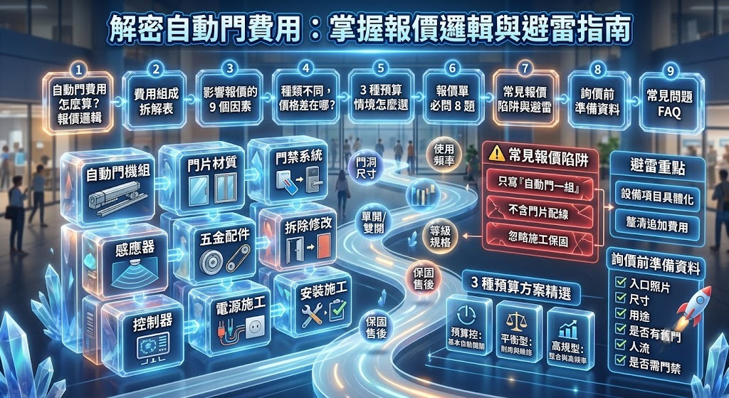 自動門費用怎麼算？安裝價格、報價因素與選購避雷完整解析