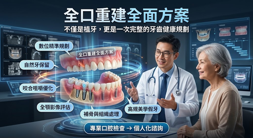 全口重建推薦怎麼選？費用、療程方式、報價重點與避雷一次看