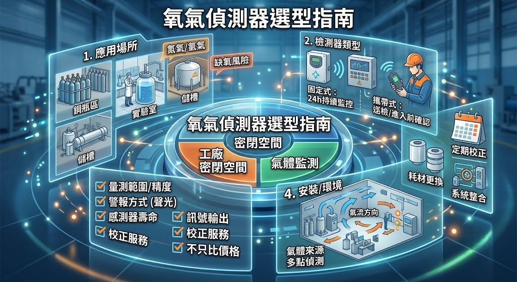 氧氣偵測器怎麼選？工廠、密閉空間與氣體監測選型指南