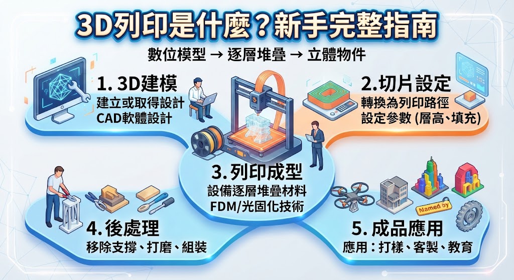 3D列印是什麼?原理、材料、流程與應用一次看懂