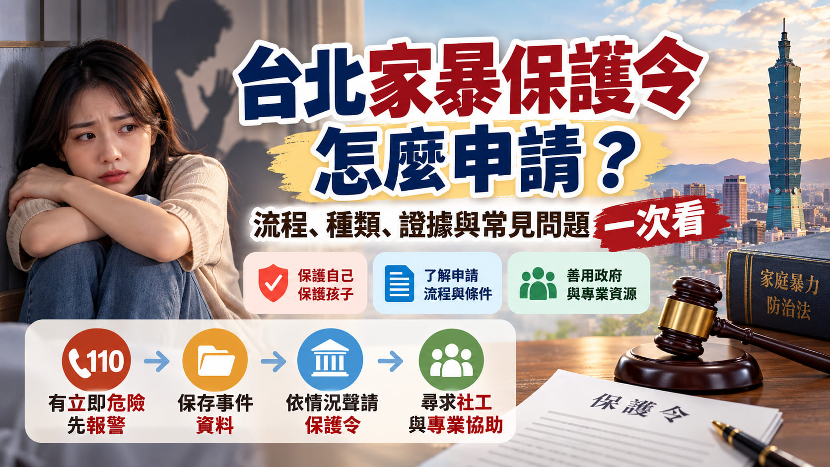 台北家暴保護令怎麼申請？流程、種類、證據與常見問題一次看